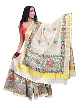 Mithila Madhubani Hand Painting Lehanga Sets