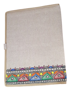 Madhubani Mithila Painting Jute File Folder