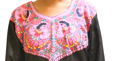 Mithila Madhubani Hand Painting Women Stitched Kurti
