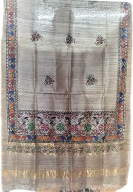 Mithila Madhubani Hand Printing Stole